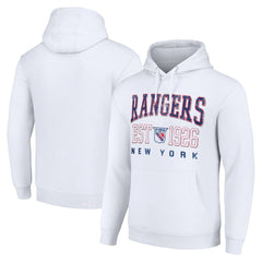 NHL White New York Rangers Starter Retro Graphic Pullover Hoodie