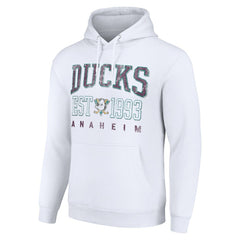 NHL White Anaheim Ducks Starter Retro Graphic Pullover Hoodie