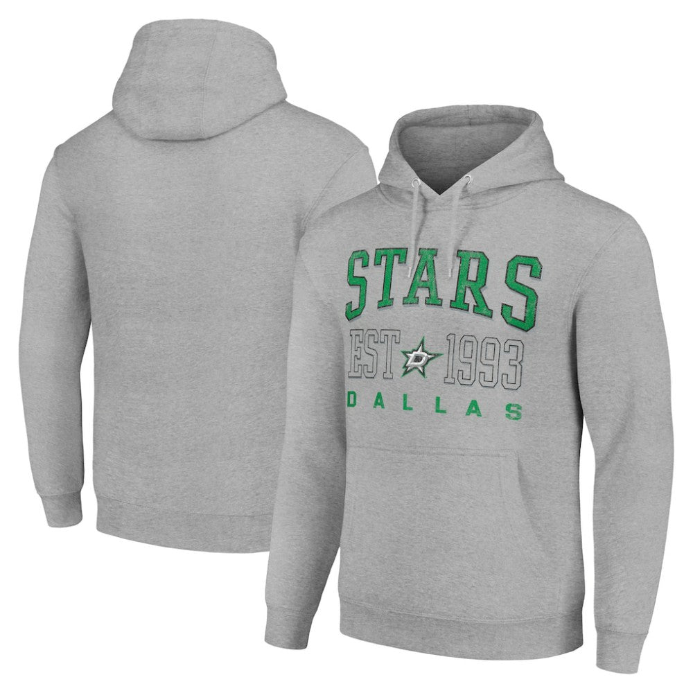 NHL Heather Gray Dallas Stars Starter Graphic Pullover Hoodie