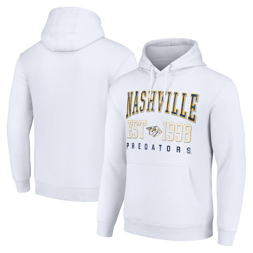 NHL White Nashville Predators Starter Graphic Pullover Hoodie