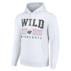 NHL White Minnesota Wild Starter Graphic Pullover Hoodie