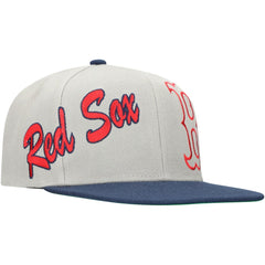 MLB Boston Red Sox Mitchell & Ness Knock Out Panel Snapback Hat