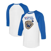 MLB Toronto Blue Jays Tiny Turnip Unisex Butterfly Glove 3/4-Sleeve Raglan T-Shirt