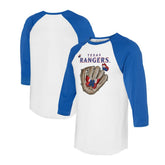 MLB Texas Rangers Tiny Turnip Unisex Butterfly Glove 3/4-Sleeve Raglan T-Shirt