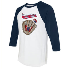 MLB Cleveland Guardians Tiny Turnip Unisex Butterfly Glove 3/4-Sleeve Raglan T-Shirt