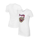 MLB Atlanta Braves Tiny Turnip Women's Butterfly Glove T-Shirt