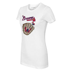 MLB Atlanta Braves Tiny Turnip Women's Butterfly Glove T-Shirt
