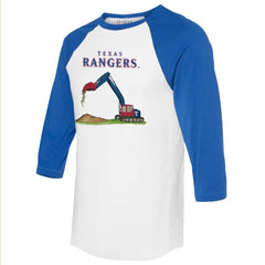 MLB Texas Rangers Tiny Turnip Unisex Excavator 3/4-Sleeve Raglan T-Shirt