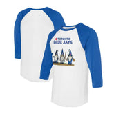 MLB Toronto Blue Jays Tiny Turnip Unisex Gnomes 3/4-Sleeve Raglan T-Shirt