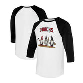 MLB Arizona Diamondbacks Tiny Turnip Unisex Gnomes 3/4-Sleeve Raglan T-Shirt
