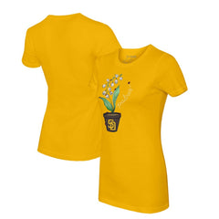 MLB San Diego Padres Tiny Turnip Women's Lilies & Ladybugs T-Shirt