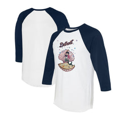 MLB Detroit Tigers Tiny Turnip Unisex Mermaid 3/4-Sleeve Raglan T-Shirt