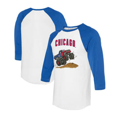 MLB Chicago Cubs Tiny Turnip Unisex Monster Truck 3/4-Sleeve Raglan T-Shirt