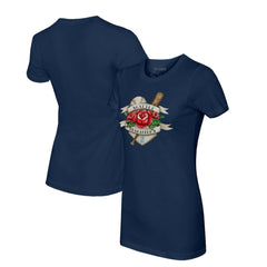 MLB Seattle Mariners Tiny Turnip Women's Tattoo Rose T-Shirt