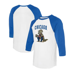 MLB Chicago Cubs Tiny Turnip Unisex Triceratops 3/4-Sleeve Raglan T-Shirt