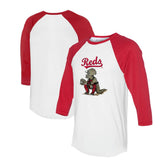 MLB Cincinnati Reds Tiny Turnip Unisex Triceratops 3/4-Sleeve Raglan T-Shirt