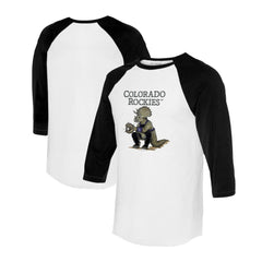 MLB Colorado Rockies Tiny Turnip Unisex Triceratops 3/4-Sleeve Raglan T-Shirt