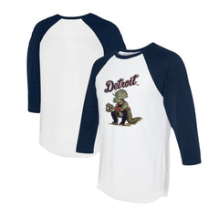 MLB Detroit Tigers Tiny Turnip Unisex Triceratops 3/4-Sleeve Raglan T-Shirt