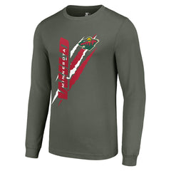 NHL Green Minnesota Wild Starter Color Scratch Long-Sleeve T-Shirt
