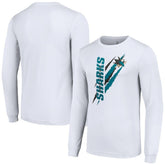 NHL White San Jose Sharks Starter Color Scratch Long-Sleeve T-Shirt