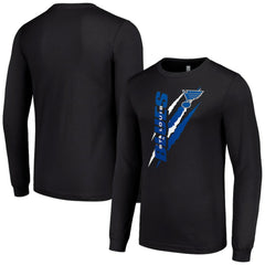 NHL Black St. Louis Blues Starter Color Scratch Long-Sleeve T-Shirt