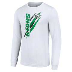 NHL White Dallas Stars Starter Color Scratch Long-Sleeve T-Shirt