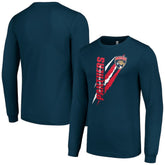 NHL Navy Florida Panthers Starter Color Scratch Long-Sleeve T-Shirt