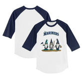 MLB Seattle Mariners Tiny Turnip Youth Gnomes 3/4-Sleeve Raglan T-Shirt