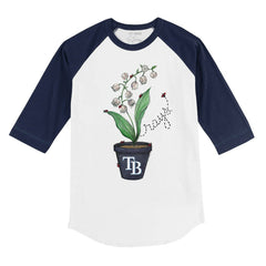 MLB Tampa Bay Rays Tiny Turnip Youth Lilies & Ladybugs 3/4-Sleeve Raglan T-Shirt