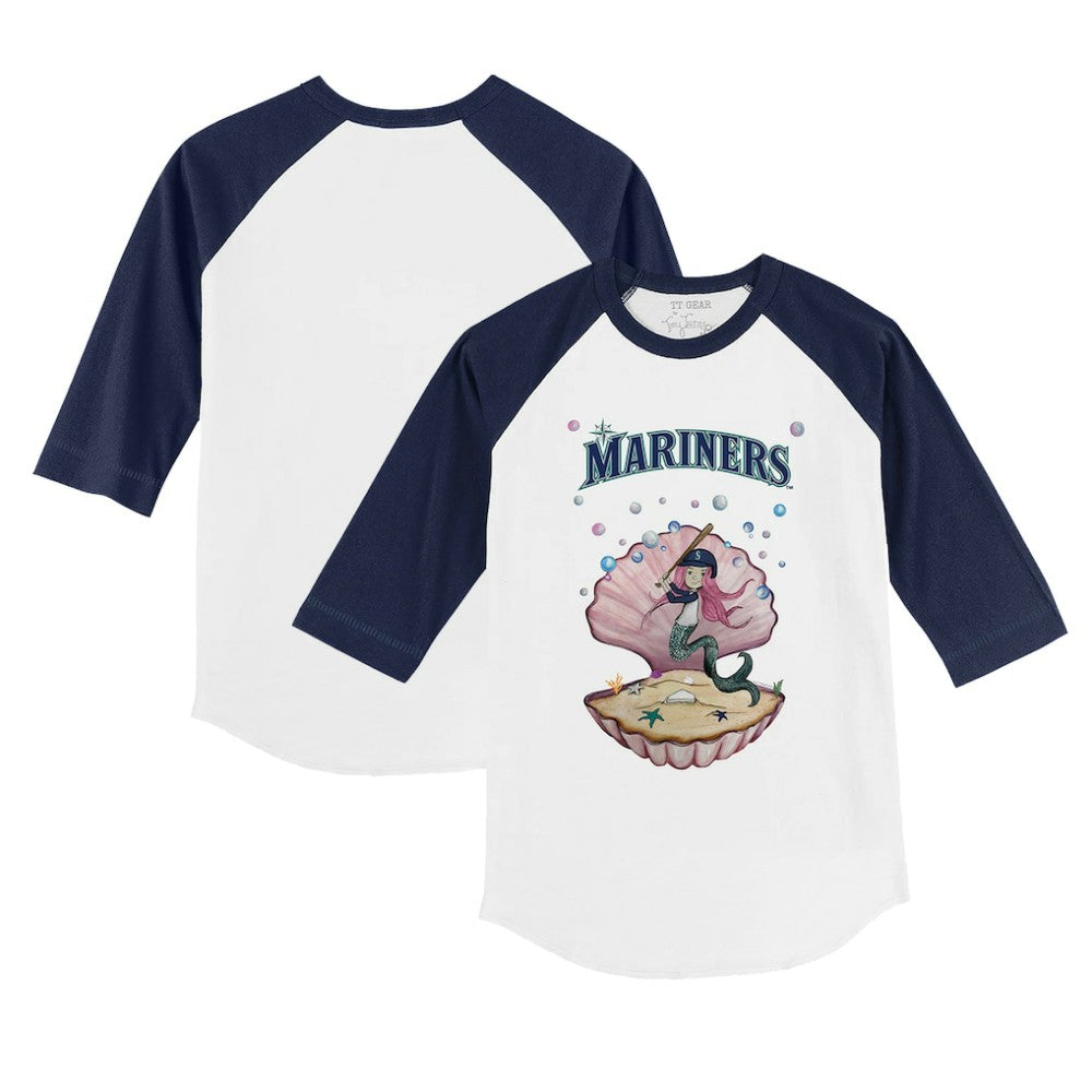 MLB Seattle Mariners Tiny Turnip Youth Mermaid 3/4-Sleeve Raglan T-Shirt