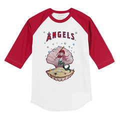 MLB Los Angeles Angels Tiny Turnip Youth Mermaid 3/4-Sleeve Raglan T-Shirt