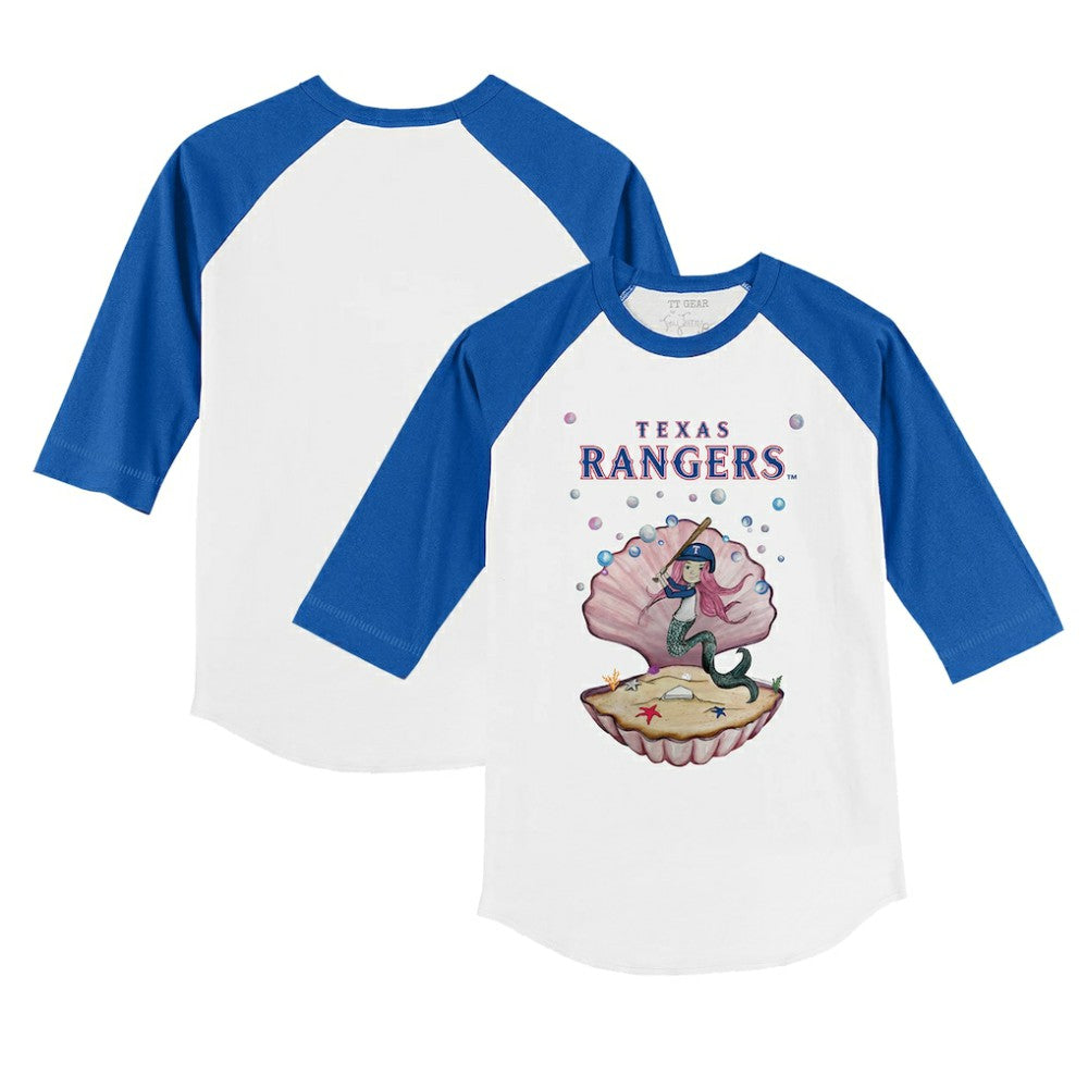 MLB Texas Rangers Tiny Turnip Youth Mermaid 3/4-Sleeve Raglan T-Shirt