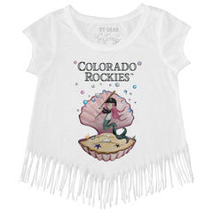 MLB Colorado Rockies Tiny Turnip Girls Youth Mermaid Fringe T-Shirt