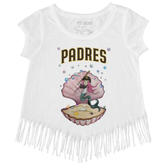 MLB San Diego Padres Tiny Turnip Girls Youth Mermaid Fringe T-Shirt
