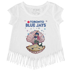 MLB Toronto Blue Jays Tiny Turnip Girls Youth Mermaid Fringe T-Shirt