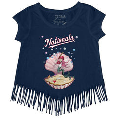 MLB Washington Nationals Tiny Turnip Girls Youth Mermaid Fringe T-Shirt