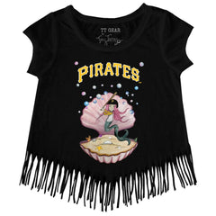 MLB Pittsburgh Pirates Tiny Turnip Girls Youth Mermaid Fringe T-Shirt