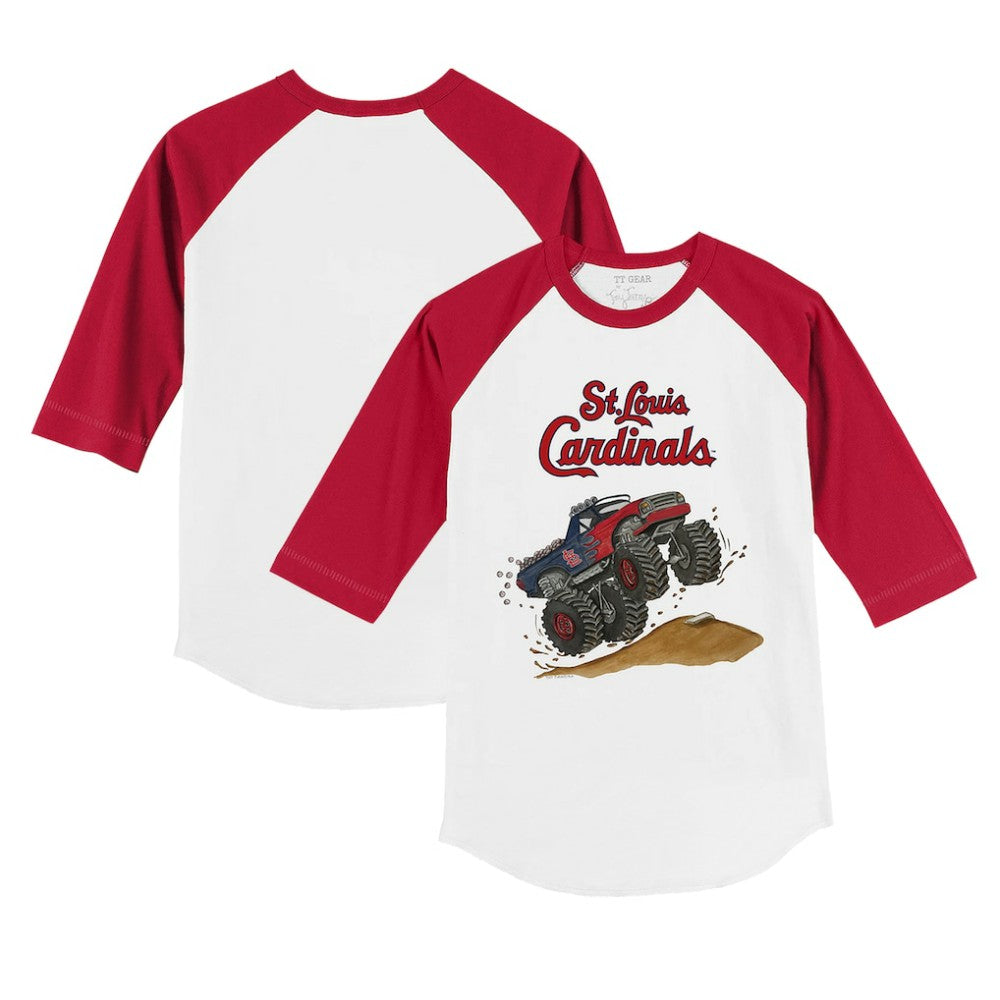 MLB St. Louis Cardinals Tiny Turnip Youth Monster Truck 3/4-Sleeve Raglan T-Shirt