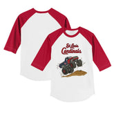 MLB St. Louis Cardinals Tiny Turnip Youth Monster Truck 3/4-Sleeve Raglan T-Shirt