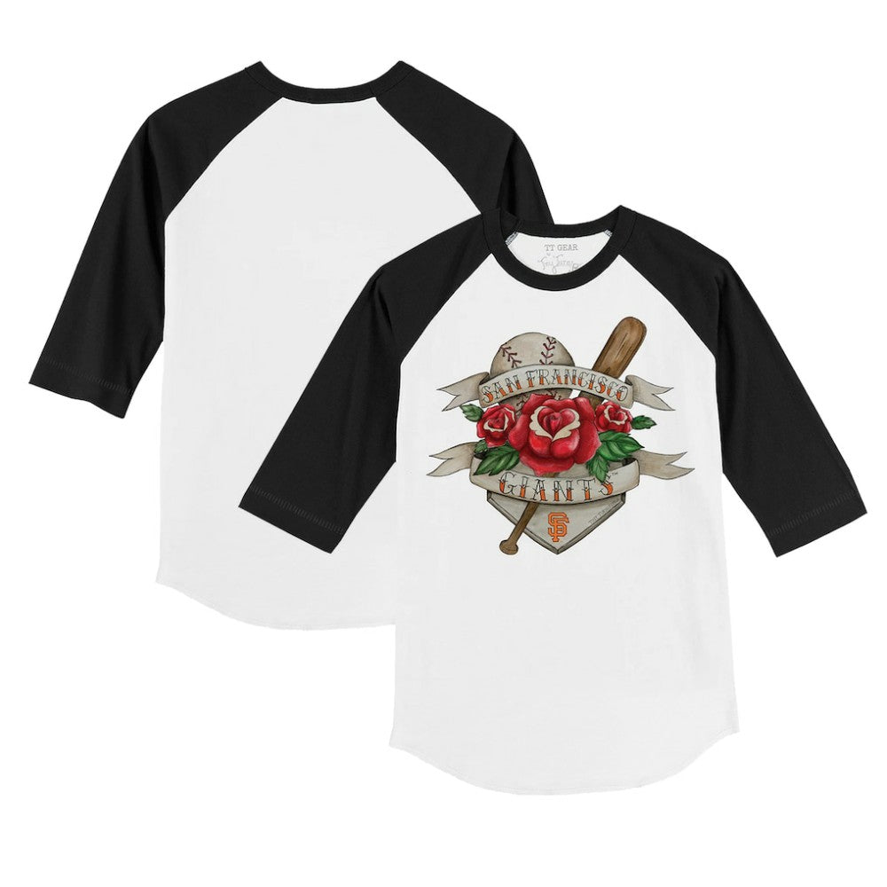 MLB San Francisco Giants Tiny Turnip Youth Tattoo Rose 3/4-Sleeve Raglan T-Shirt
