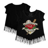 MLB Pittsburgh Pirates Tiny Turnip Girls Youth Tattoo Rose Fringe T-Shirt