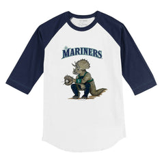 MLB Seattle Mariners Tiny Turnip Youth Triceratops 3/4-Sleeve Raglan T-Shirt