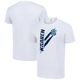 NHL White Seattle Kraken Starter Color Scratch T-Shirt
