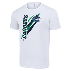 NHL White Vancouver Canucks Starter Color Scratch T-Shirt