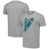 NHL Heather Gray San Jose Sharks Starter Color Scratch T-Shirt