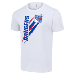 NHL White New York Rangers Starter Color Scratch T-Shirt
