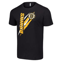 NHL Black Boston Bruins Starter Color Scratch T-Shirt