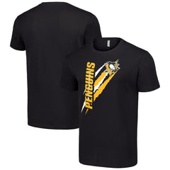 NHL Black Pittsburgh Penguins Starter Color Scratch T-Shirt