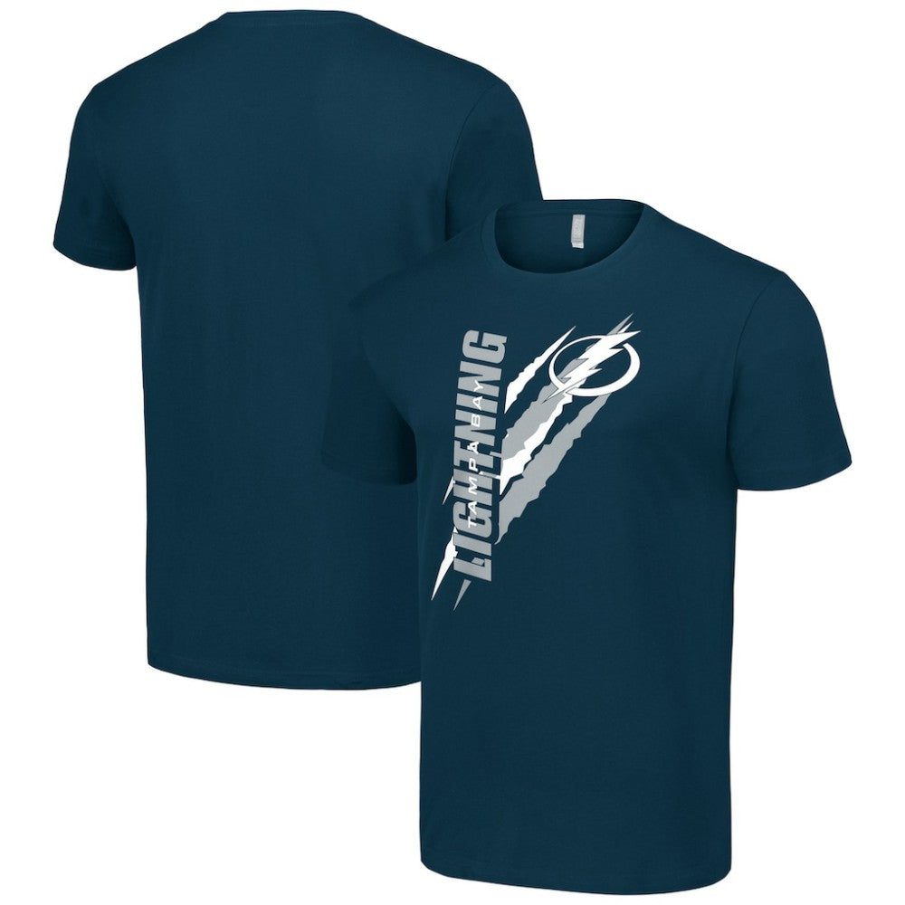 NHL Navy Tampa Bay Lightning Starter Color Scratch T-Shirt