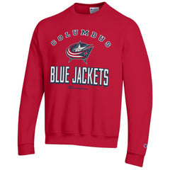 NHL Red Columbus Blue Jackets Champion Eco Powerblend Crewneck Sweatshirt
